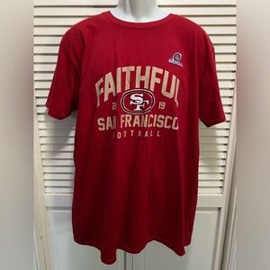 Fanatics NFL San Francisco 49ers 2019 Playoffs Red T-shirt Short Sleeve Size XL‎
